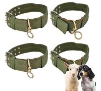 Lot de 4 colliers réglables épais pour chien - Collier en toile - Collier réglable - Pour cheval, mouton, bœuf, chien, chameau (L)