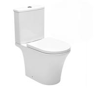 lot de 4 combi WC à poser sans bride, avec abattant softclose - remplissage par le bas (SATBRE030RREXVP-GVP04)