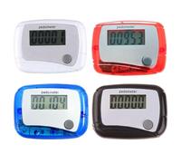 Lot De 4 Compteurs De Pas À Pince, Petit Podomètre pour La Marche, Le Comptage des Pas Et des Kilomètres, Compteur De Numérique LCD Portable pour Le Sport, La Marche, La Course À Pied, Le Comptage