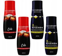 Lot de 4 concentrés SodaStream 2x (Cola+Énergie)
