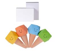 Lot de 4 cônes d'arrosage automatiques en terre cuite avec visages ludiques pour désaltérer les plantes, solution conviviale