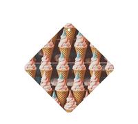 Lot de 4 cônes de crème glacée Fifties Time pour voiture, désodorisants, cadeaux durables pour homme et femme, tablettes d'aromathérapie à suspendre, carte parfumée, pendentif de rétroviseur - Parfum