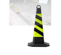 Lot de 4 cônes de signalisation avec poignées de transport faciles, cônes de sécurité/stationnement en caoutchouc et plastique for allée, sports et avertissement routier(40x75cm)