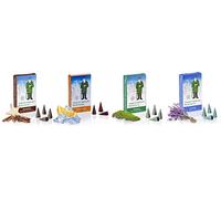 Lot de 4 cônes d'encens Crottendorfer, différents parfums (parfum de l'Avent, orange d'hiver, mousse de forêt, lavande).