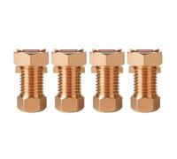 Lot de 4 connecteurs à boulon fendus en laiton robuste sans outil de sertissage, faciles à utiliser pour une connexion sécurisée à 6 ou 8 fils en laiton