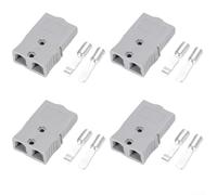 Lot de 4 connecteurs à double étape 75 A pour batteries EV, combineurs solaires et réseaux de distribution d'énergie CC industriels (gris)