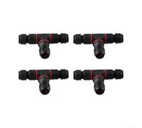 Lot de 4 connecteurs de câble à 3 broches étanches IP68 pour connexions électriques extérieures sûres (8-12 mm)