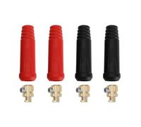Lot de 4 connecteurs de câble de soudage TIG DKJ10-25 200 A à raccord rapide pour machine à souder TIG et coupe-plasma Rouge/noir