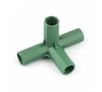 Lot de 4 connecteurs de cadre de serre pour tubes de 16 mm avec joints en T à angle droit et croix pour construire des structures de support solides pour plantes dans le jardin (angle droit 4 voies)