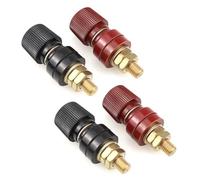 Lot de 4 connecteurs de jonction d'alimentation de batterie de 10 mm, écrou en laiton pour extension de câble de 6 mm, rouge et noir pour réparation électrique automobile