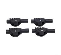 Lot de 4 connecteurs de poteau de tente - 8,5/9,5/11 mm ID - Angle pliable - Pour camping, réparation de cadre d'auvent, bricolage - Manchon en plastique noir (11 mm)