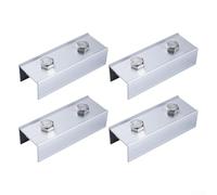 Lot de 4 connecteurs de rail en aluminium pour panneaux solaires, adaptés pour l'installation de panneaux photovoltaïques sur des toits plats et inclinés avec vis pour une fixation sûre
