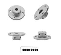 Lot de 4 connecteurs d'embrayage à bride de 6 mm en alliage d'aluminium, accessoires de couplage rigides, raccords d'axe d'arbre pour moteurs de modélisation RC DIY