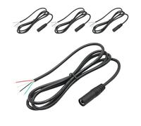 Lot de 4 connecteurs femelles de 3,5 mm vers câble nu à extrémité ouverte 1 m/3FT, TRRS 4 broches femelle, câble audio stéréo de rechange, pour casque audio 3,5 mm, microphone, etc. Remplacement et