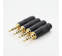 Lot de 4 connecteurs jack à souder en métal de qualité supérieure 2,5 mm 4 pôles pour casque d'écoute