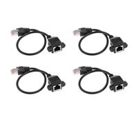 Lot de 4 connecteurs RJ45 mâles vers femelles de 30 cm (1 pi) à visser pour montage sur panneau Ethernet LAN