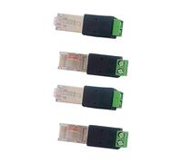 Lot de 4 connecteurs RJ45 mâles vers répartiteurs 485 mâles vers 485 2 broches Vert