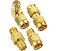 Lot De 4 Connecteurs Sma Sma Mâle Vers Sma Mâle Femelle Rf Raccord Coaxial,Écrou Barel,Connecteur Convertisseur Pour Antenne Wi-Fi/Drone Fpv/Rallonge-Marque Générale