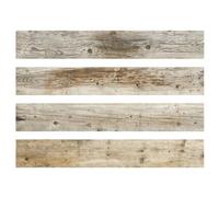 Lot de 4 contremarches Effet Bois Brut Autocollantes, Stickers Effet Faux Bois pour escalier