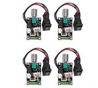 Lot de 4 contrôleurs de vitesse de moteur CC 6 V 28 V 3 A avec interrupteur intégré pour projets d'automatisation et de recherche
