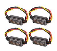 Lot de 4 Contrôleurs Stroboscopiques de Feux Stop LED, DC 9-26 V, 16 Modes Réglables pour Voiture, Moto, Module Stroboscopique de Feu Stop pour Feu Stop LED, Arrêt Arrière