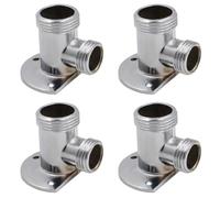 Lot de 4 convertisseurs de robinet de douche, tête mâle DN20 vers DN15, kit de montage de robinet en alliage de zinc, barre thermostatique en métal pour une installation facile de surface