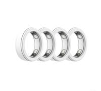 Lot de 4 coques de protection en silicone compatibles avec Oura Ring 5, coque élastique anti-rayures pour femme et homme (blanc, taille M)