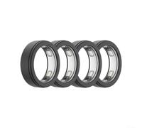 Lot de 4 coques de protection en silicone compatibles avec Oura Ring 5 - Coque élastique anti-rayures pour homme et femme (noir M)