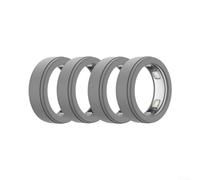 Lot de 4 coques de protection en silicone compatibles avec Oura Ring 5, coque élastique anti-rayures pour femme et homme (gris, taille M)