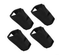 Lot de 4 coques de protection en silicone noir pour caméra de sécurité EufyCam S3 Pro, résistant aux intempéries avec protection complète contre la poussière et les rayures