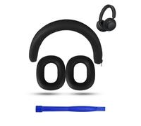 Lot de 4 coques de protection en silicone pour casque Soundcore Space 2 avec 2 cache-oreillettes, 1 protège-bandeau et outil de levier de qualité supérieure, résistant aux rayures, noir