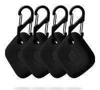 Lot de 4 coques de protection en silicone pour eufy Security SmartTrack Link avec porte-clés, lot de 4 pendentifs pour eufy tracker Link - Résistant aux chocs, portable, installation facile, lot de 4