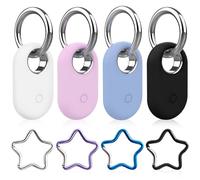 Lot de 4 coques de protection pour Samsung Galaxy SmartTag 2 avec 2 porte-clés, portable, en silicone, anti-rayures, accessoires de protection pour Samsung Galaxy SmartTag 2