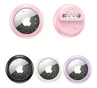 Lot de 4 coques en silicone compatibles avec Apple AirTag | Cache Airtag étanche pour enfants, étui AirTags en silicone avec épingles de sécurité, pour sac, bagages, vêtements