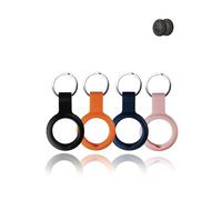 Lot de 4 coques pour Lifemate Life Tag - Durable, en silicone respectueux de l'environnement, résistant aux chocs, facile à enlever et anti-perte, noir et orange, bleu et rose