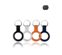 Lot de 4 coques pour Lifemate Life Tag - Durable, en silicone respectueux de l'environnement, résistant aux chocs, facile à enlever et anti-perte, noir et blanc, orange et bleu