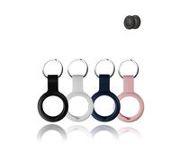 Lot de 4 coques pour Lifemate Life Tag - Durable, en silicone respectueux de l'environnement, résistant aux chocs, facile à enlever et anti-perte, noir et blanc, bleu et rose