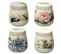 Lot de 4 coquetiers en céramique avec couvercles, 220 ml, plat à œufs cuits à la vapeur pour petit déjeuner, tasses à dessert Chawanmushi