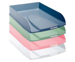 Lot de 4 corbeilles à courrier Exacompta Combo-Styli couleurs assorties