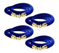 Lot de 4 cordes à étrier en velours bleu avec fermoirs - 1,5 m - Barrières de sécurité pour événements, fêtes et expositions - Corde en velours durable pour une gestion efficace de la ligne