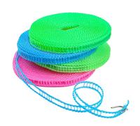 Lot de 4 cordes à linge en nylon coupe-vent, réglables pour vêtements suspendus, vêtements portables, pour l'extérieur, le camping, les voyages, les suspensions ou l'utilisation à la maison (3 m)