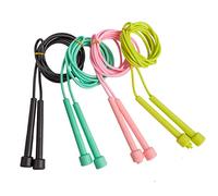 Lot de 4 cordes à sauter réglables de 3 m de long sans nœuds pour exercice à la maison et fitness corporel pour hommes, femmes et enfants, mélange de couleurs