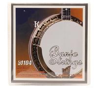Lot de 4 cordes de banjo en acier inoxydable et alliage de cuivre pour musique folk bluegrass - Calibre léger - Accessoires d'instruments de musique en métal