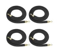 Lot de 4 cordes de barrière en velours doré de 0,9 m avec clips dorés, parfaites pour les mariages, les événements, les restaurants et les hôtels - Solution de contrôle de la foule