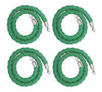 Lot de 4 cordes de contrôle de file d'attente torsadées avec crochets pour la gestion de la foule, les événements et les fêtes, tapis rouge, taille : 60 cm et élégant