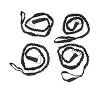Lot de 4 cordes de pagaie de kayak avec sangle de sangle extensible en nylon et nylon pour naviguer vers la Noir