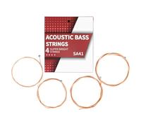 Lot de 4 cordes de rechange pour basse en acier au carbone - Cordes hexagonales en alliage - Accessoire pour instrument acoustique