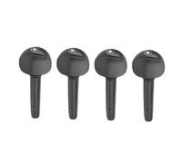 Lot de 4 cordes de violon en bois massif d'ébène lisse et pour remplacement, accordage et entretien (chevilles de violon 1/2, ébène avec yeux de poisson