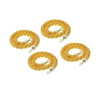 Lot de 4 Cordes torsadées de 1,5 m (4,9 pi), Cordes de barrière avec mousquetons en Acier Inoxydable, pour la Gestion des Files d'attente et Le contrôle des foules Lors de fêtes dans Les hôt