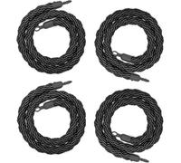 Lot de 4 cordes torsadées noires pour lit avec cordon de serrage 1 m de long Idéal pour les postes de poteaux, les événements, le contrôle de la foule et l'accès VIP